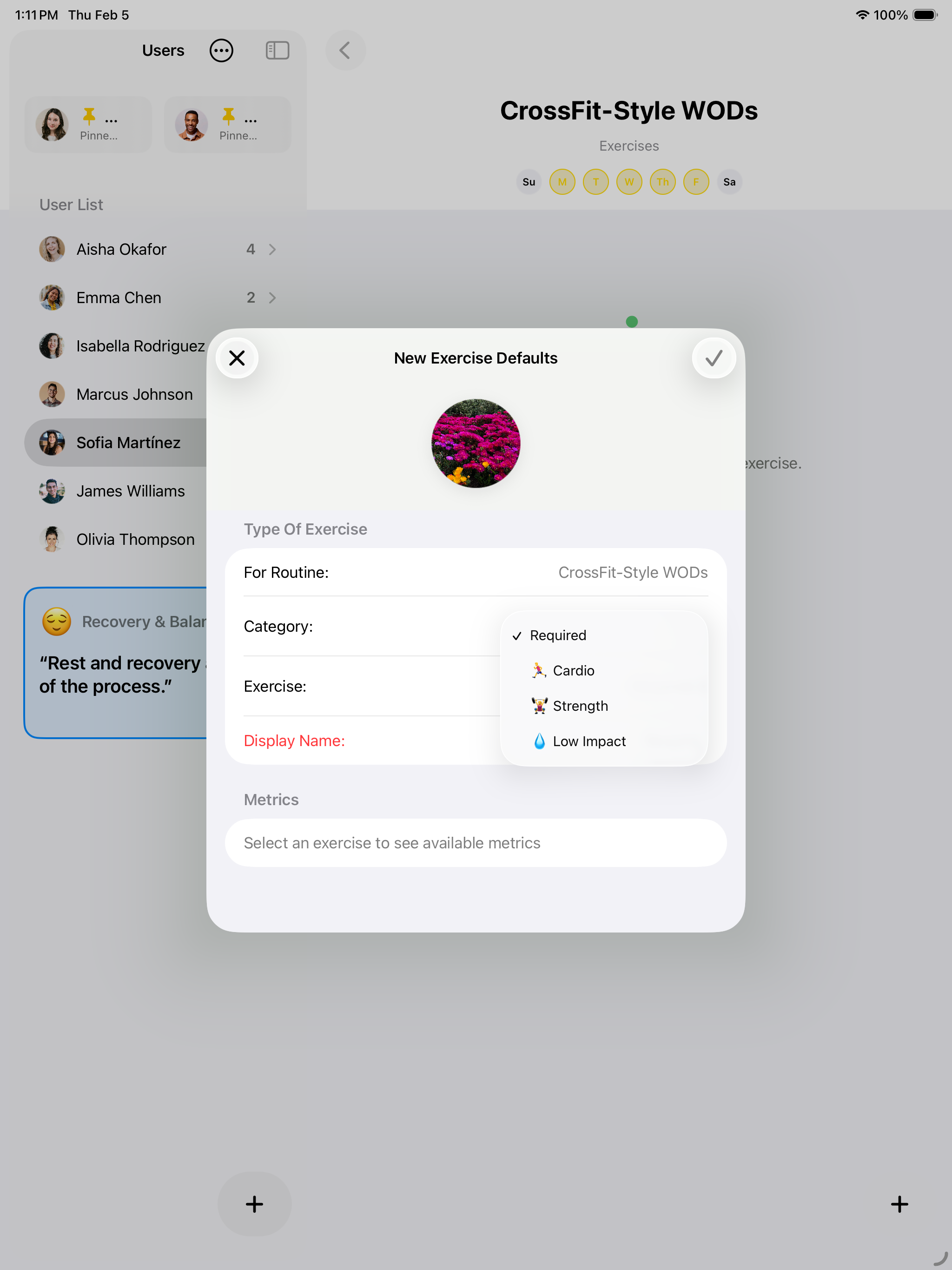 MiMotivo iPad Progress