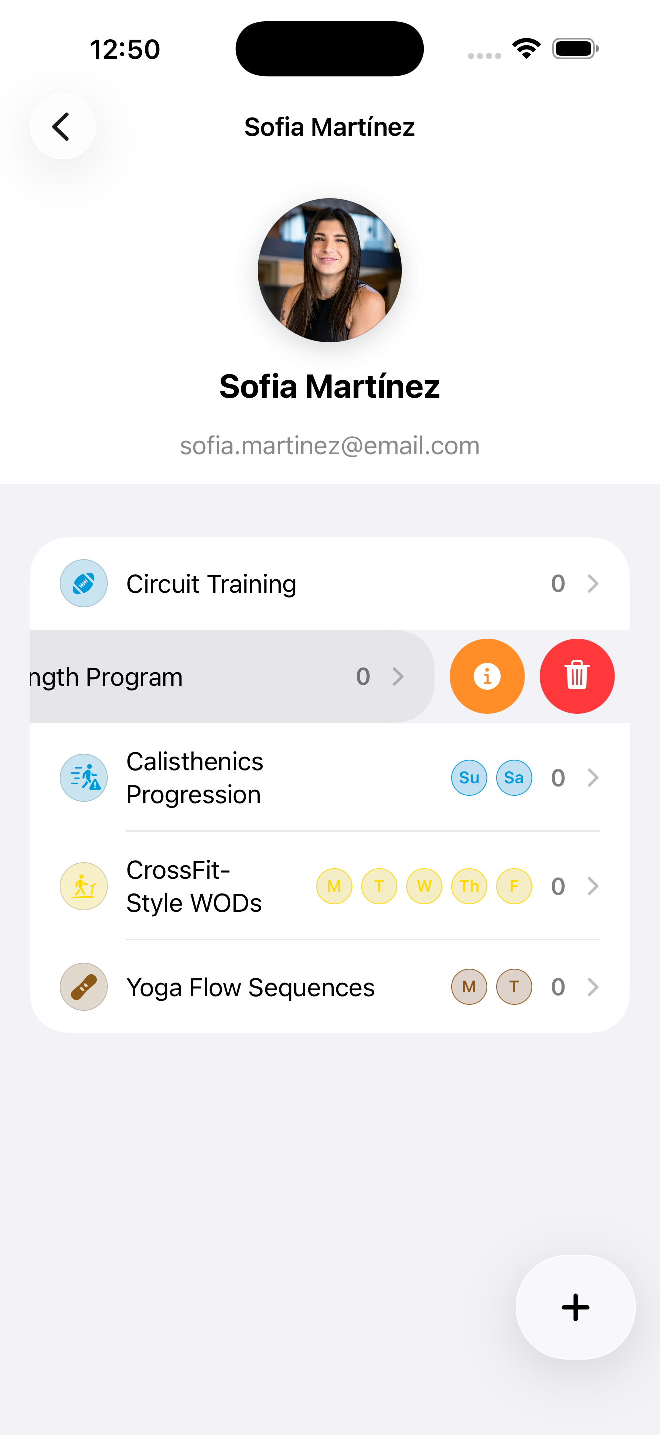MiMotivo Adding workout routines