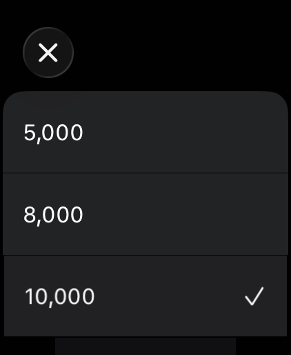 MotivoSteps Goal View